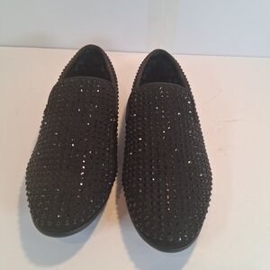 Steve Madden Black Rhinestone Men's Slip-Ons